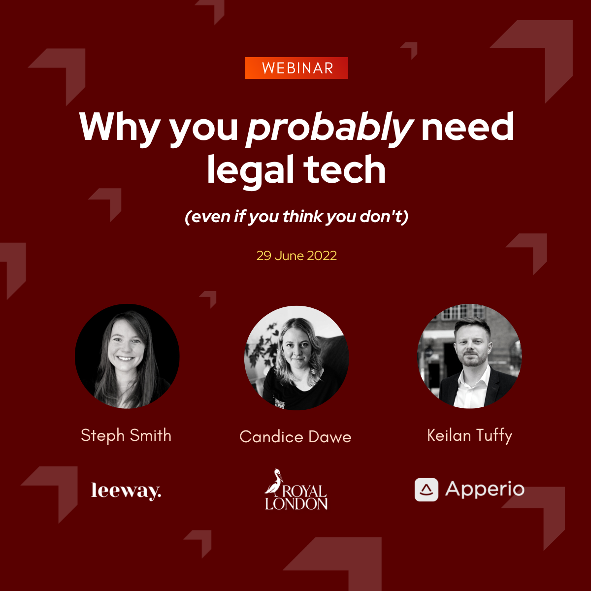 Why you (probably) need legal tech webinar with Leeway
