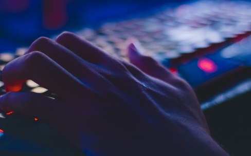 Typing on a keyboard